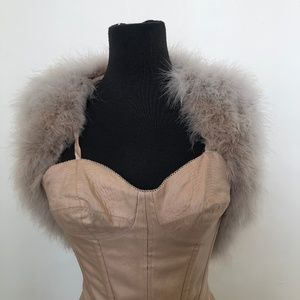 Pink Feathered Sleeveless Vest